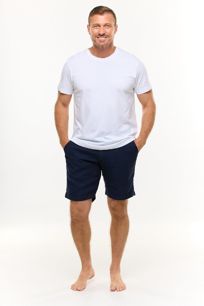 REEF INK LINEN SHORT-David Smith Australia