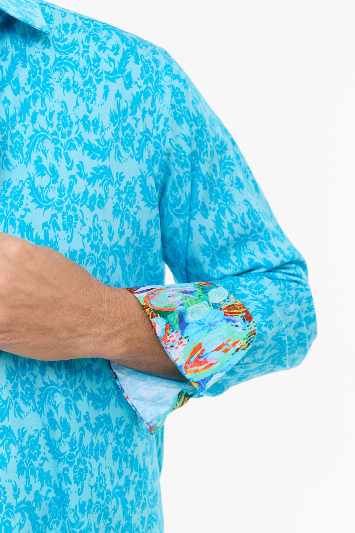 SUBTLE PAISLEY SHIRT OCEAN