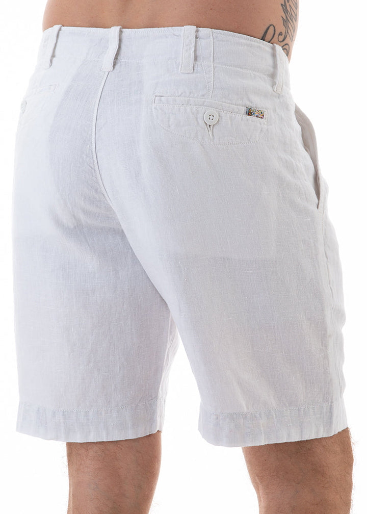 REEF WHITE LINEN SHORT-David Smith Australia