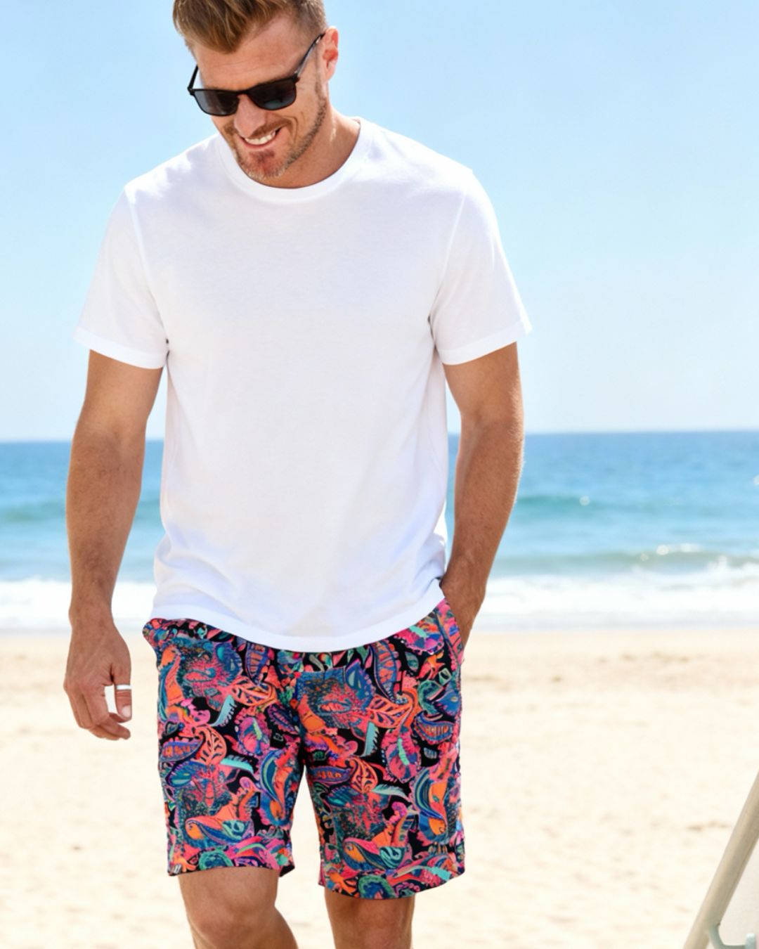 REEF PARADISE SHORT CERISE-David Smith Australia