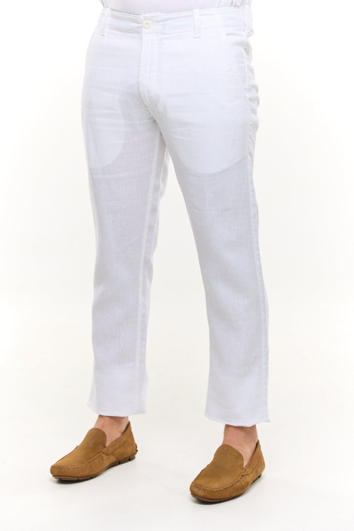 EDEN WHITE LINEN PANT-David Smith Australia