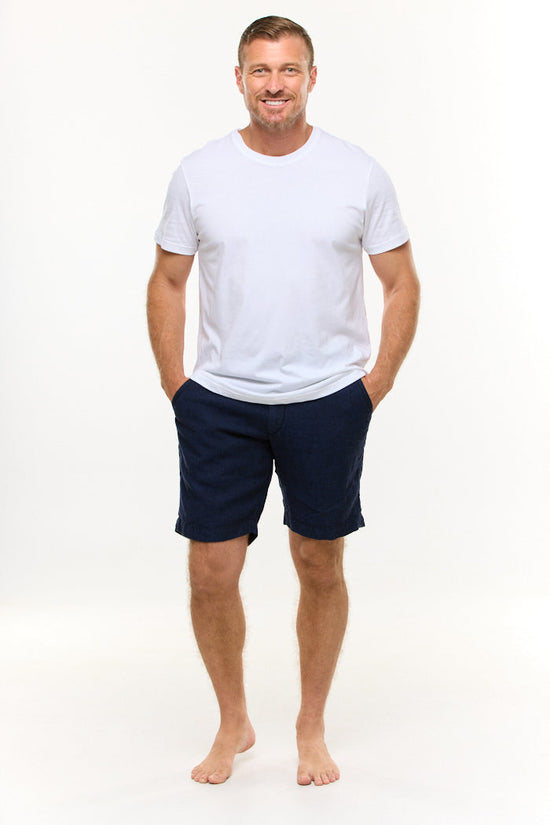 REEF INK LINEN SHORT-David Smith Australia