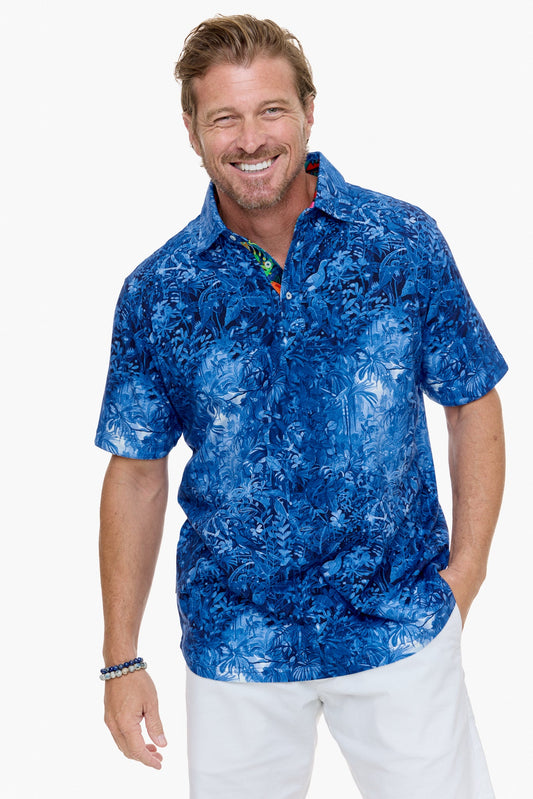 IBIZA POLO SHIRT BLUE-David Smith Australia