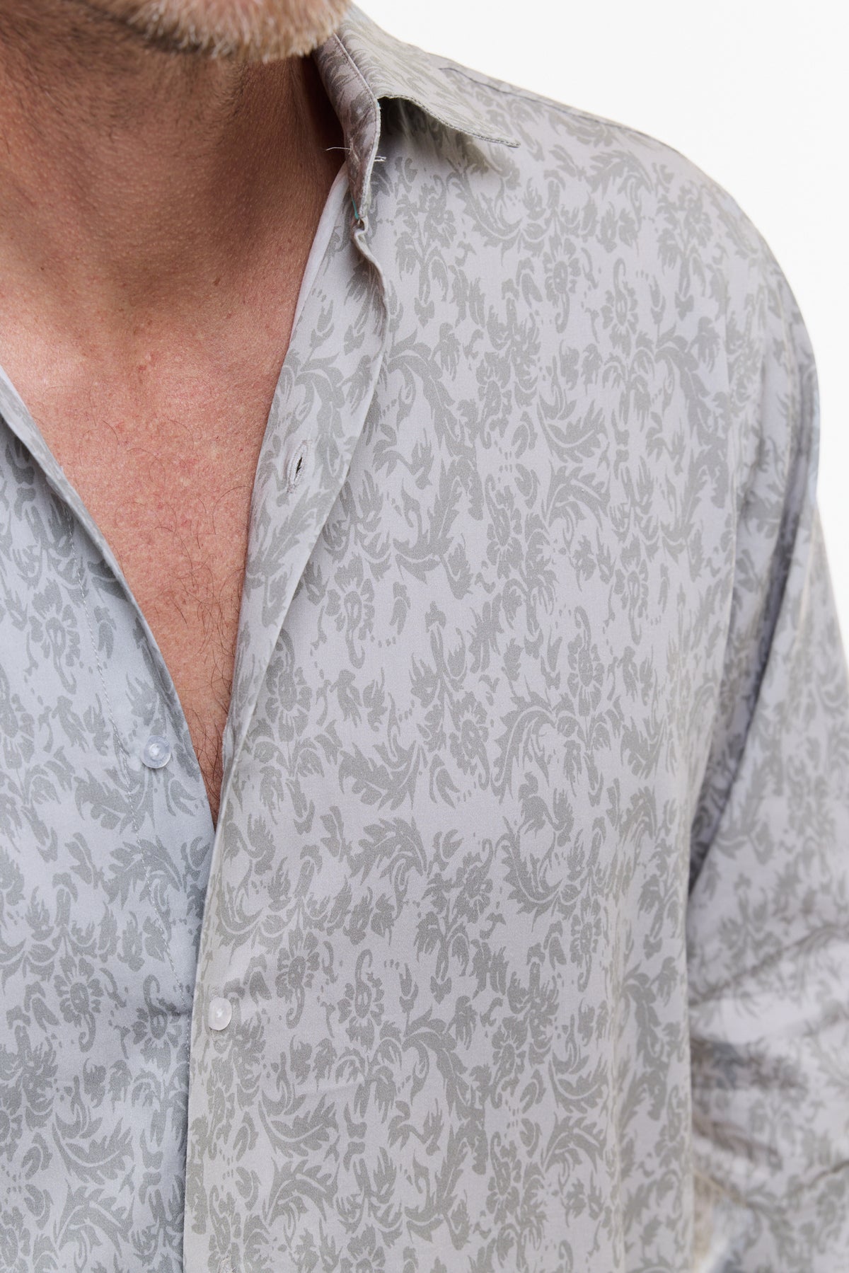 SUBTLE PAISLEY SHIRT SILVER