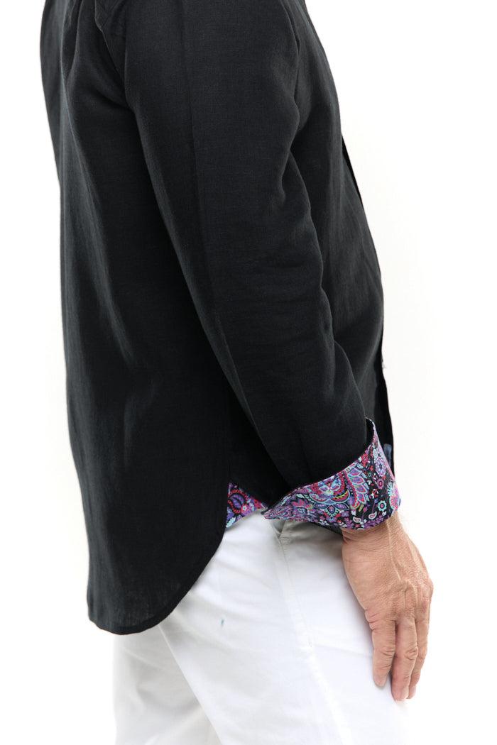 Lanikai Black Linen Shirt – Modern Menswear Staple | David Smith