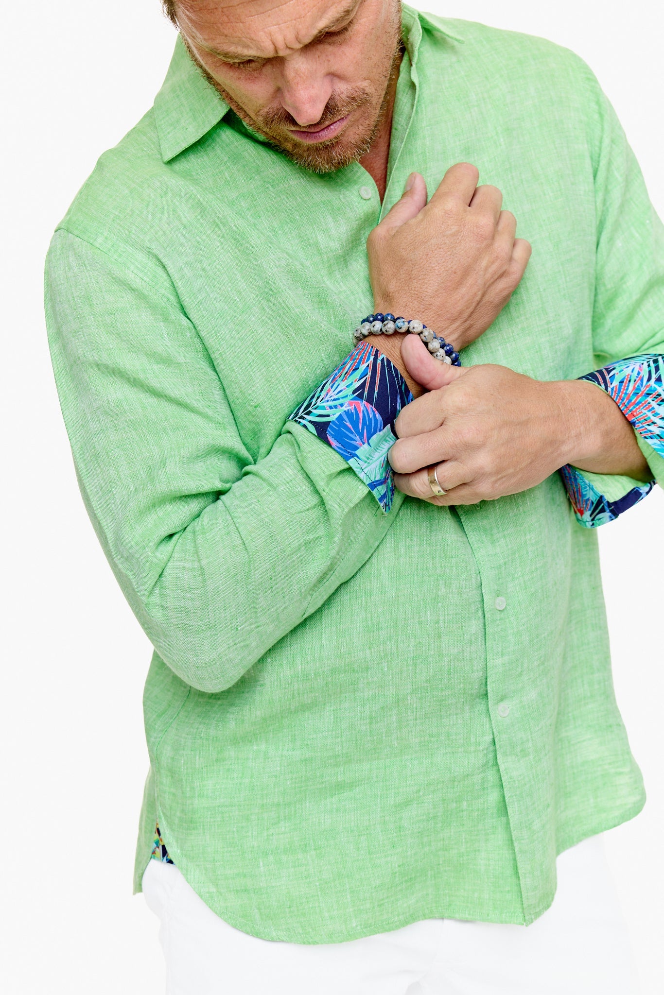 LANIKAI LINEN SHIRT CLOVER-David Smith Australia