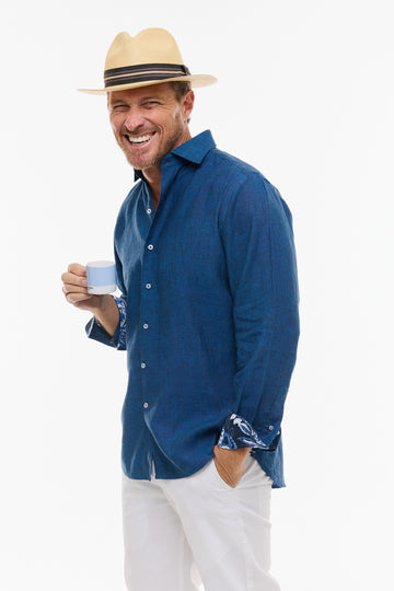 LANIKAI LINEN SHIRT INDIGO