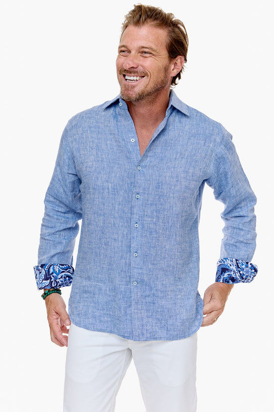 LANIKAI LINEN SHIRT PACIFIC-David Smith Australia