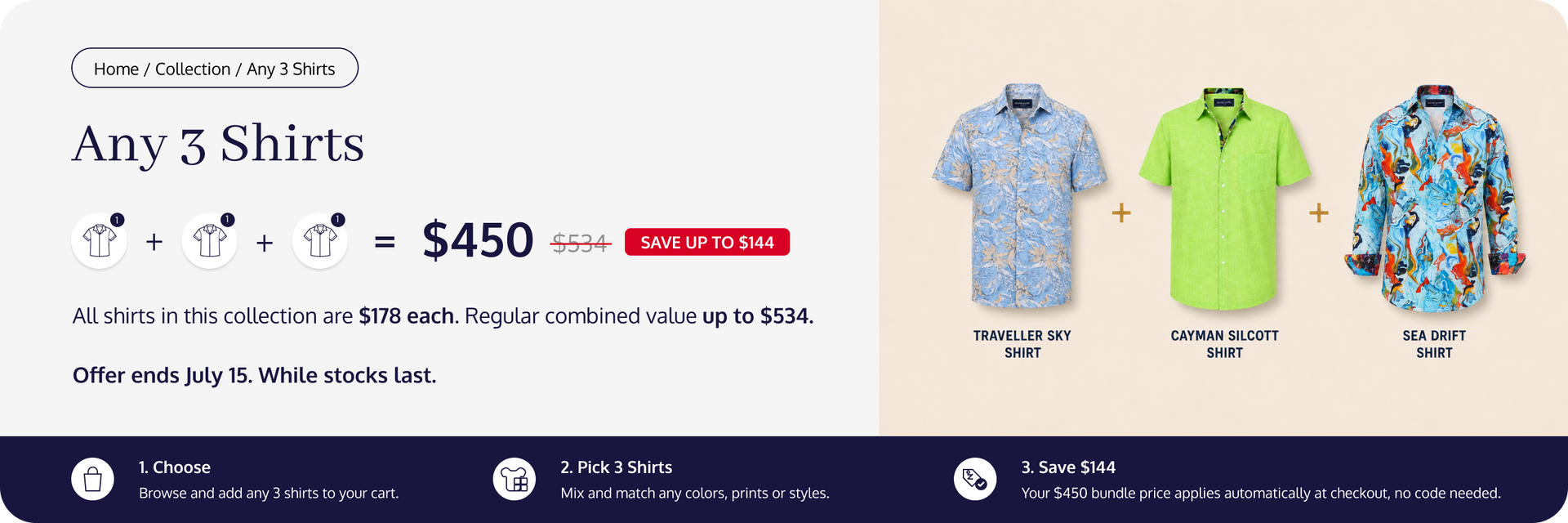 Any 3 Shirts 