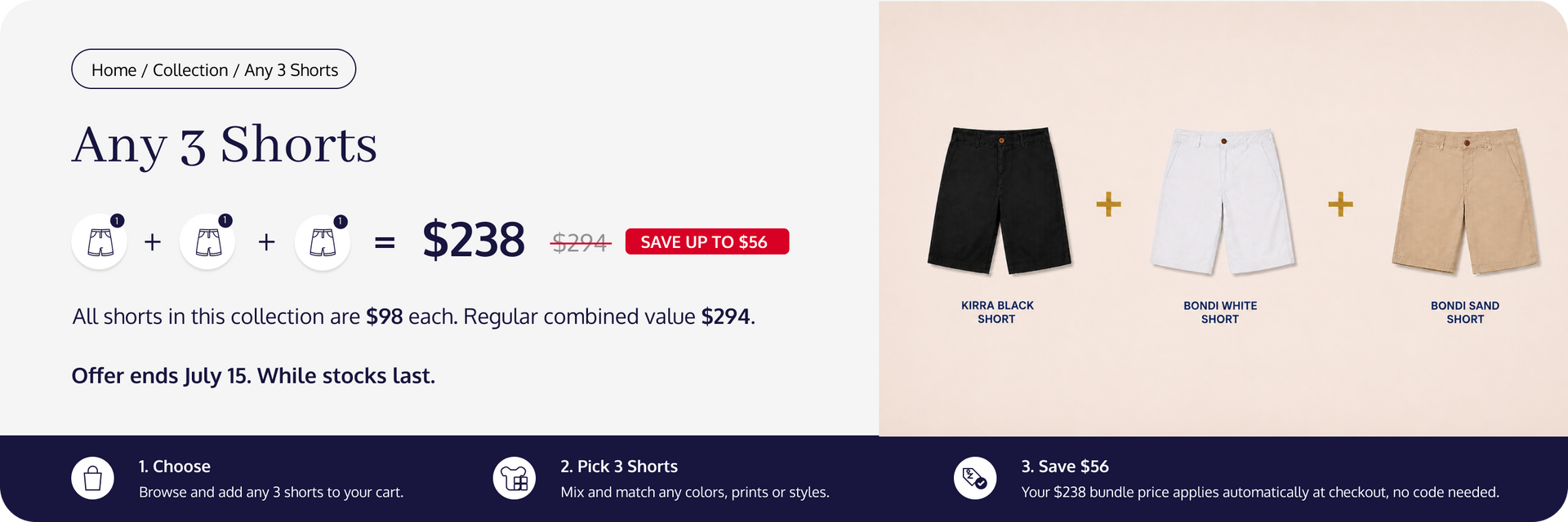 Any 3 Shorts