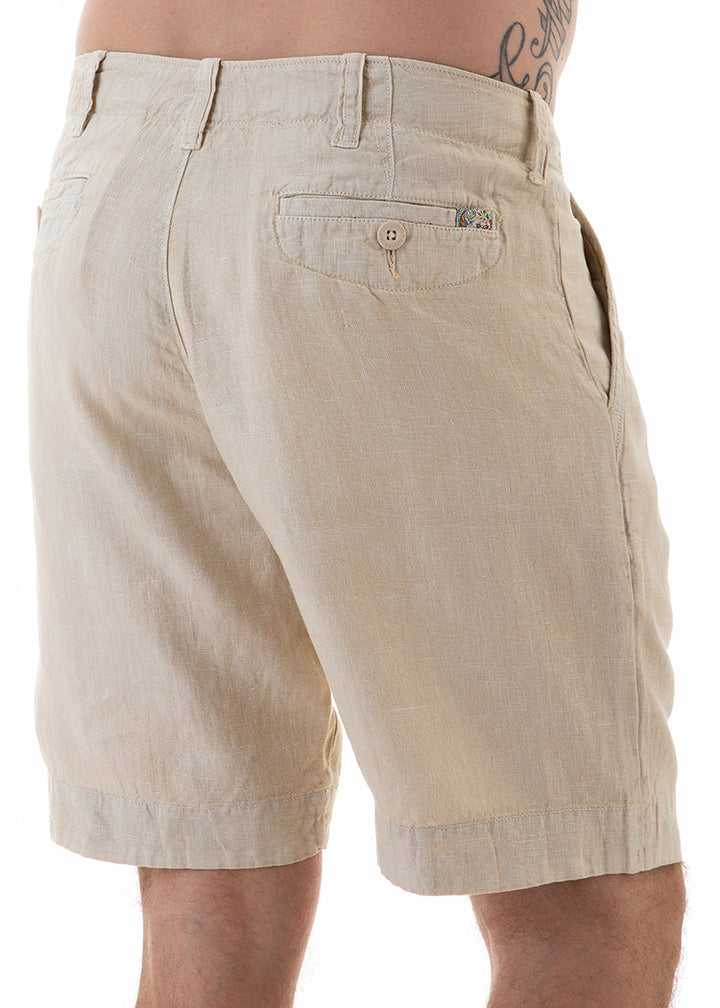REEF NATURAL LINEN SHORT-David Smith Australia