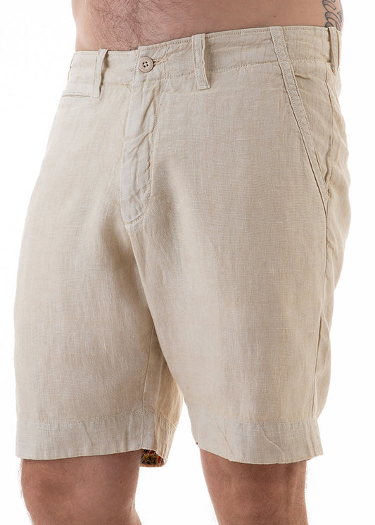 REEF NATURAL LINEN SHORT-David Smith Australia