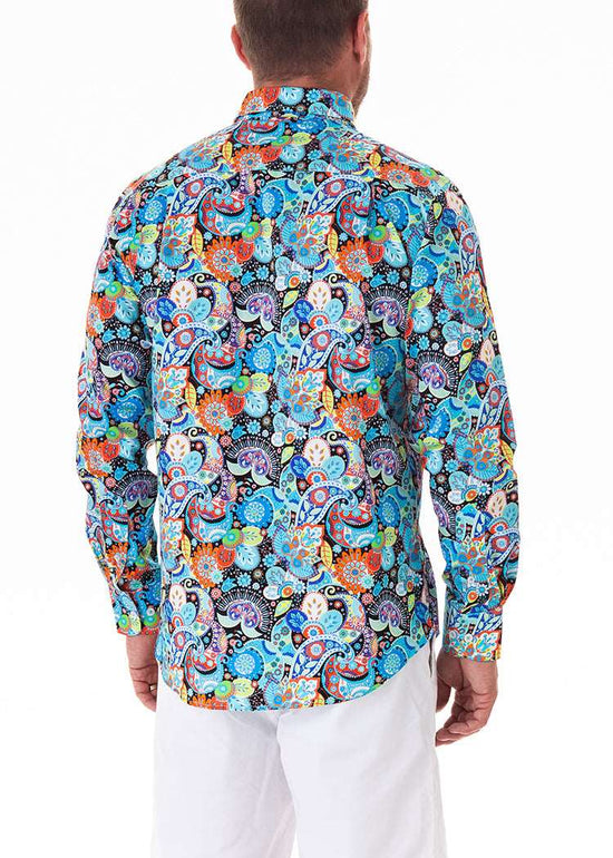 PAISLEY BY DESIGN SHIRT AQUA-David Smith Australia