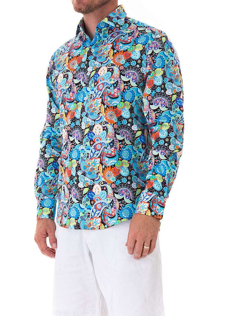 PAISLEY BY DESIGN SHIRT AQUA-David Smith Australia