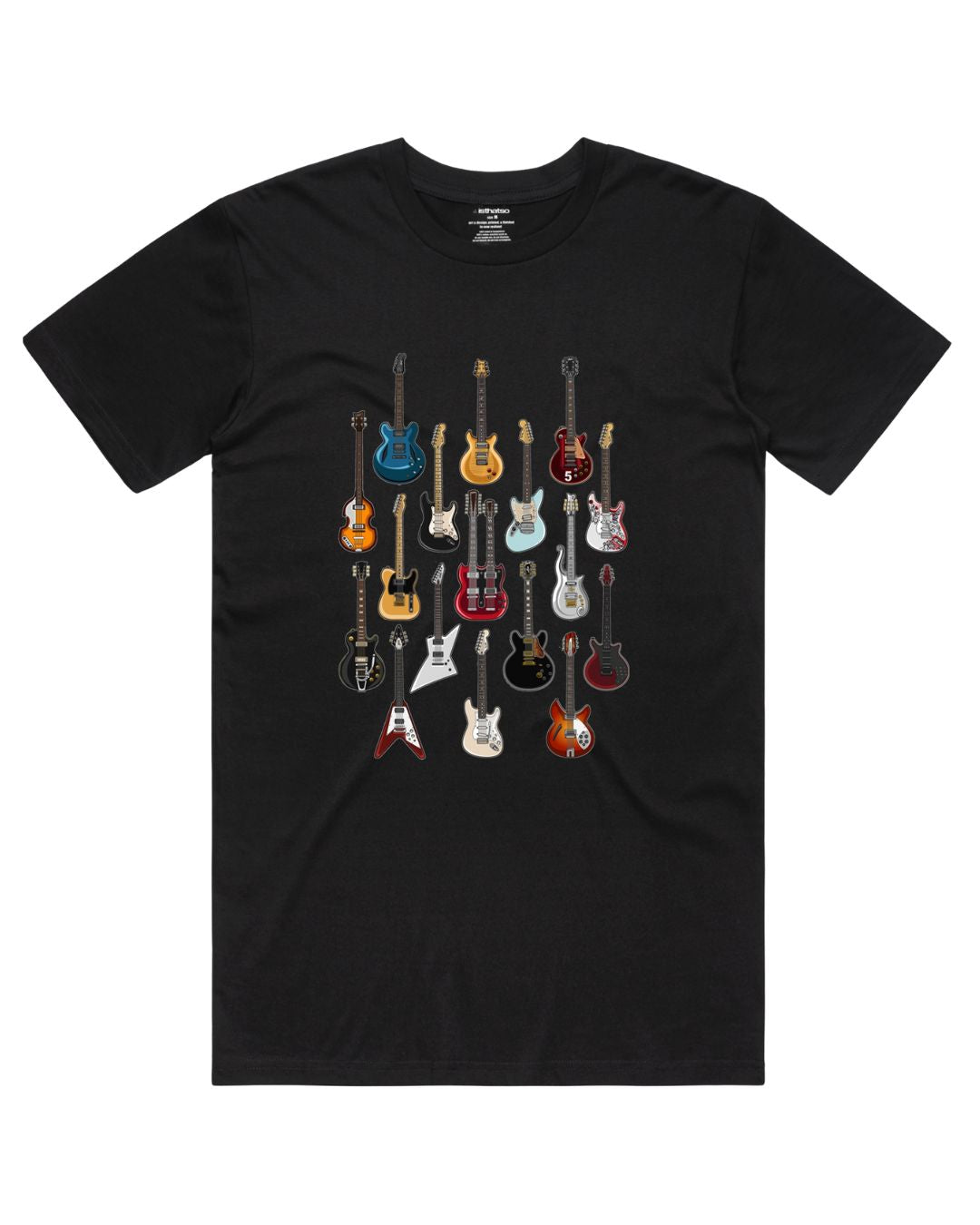 Famous Guitars T-Shirt Black – Music Legends Tee | isthatso NZ