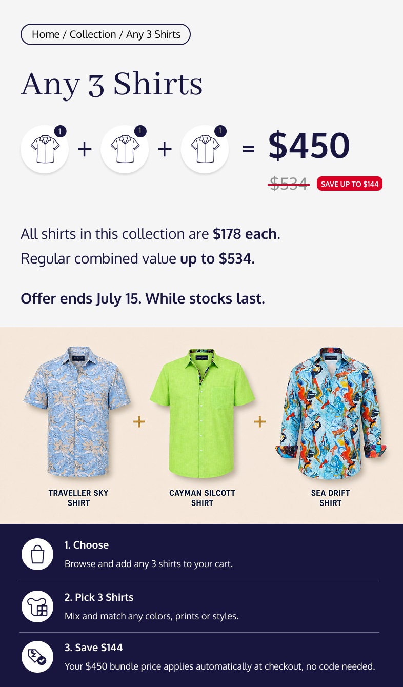 Any 3 Shirts 