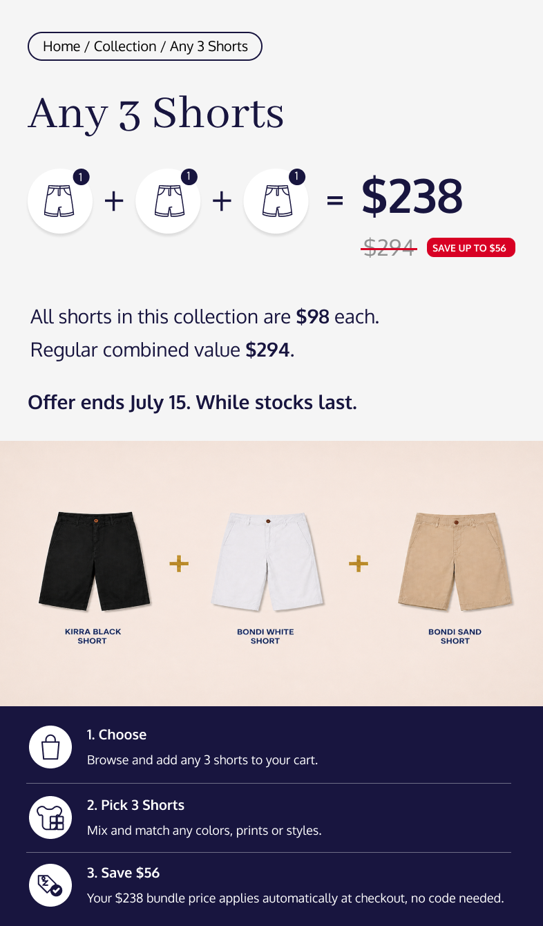 Any 3 Shorts