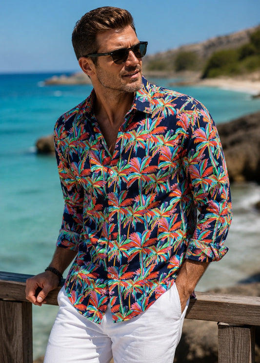 MIDNIGHT PALM SHIRT