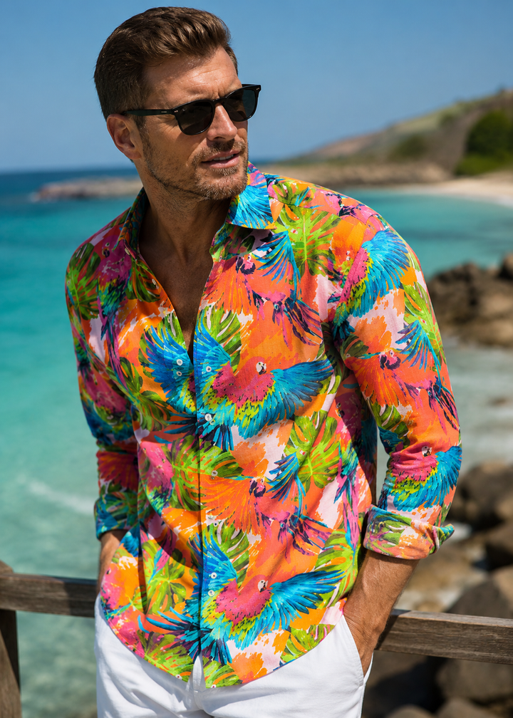 PINK PARROT SHIRT